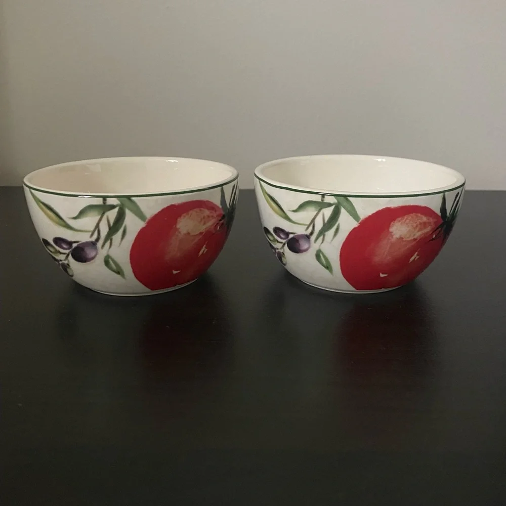 ⚡️SALE Pier 1 Imports Set of 2 Ironstone Fresco Small Bowls